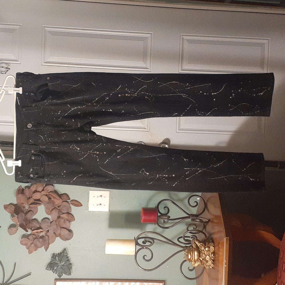 True Religion men's splattered skinny jeans - Picture 1 of 8
